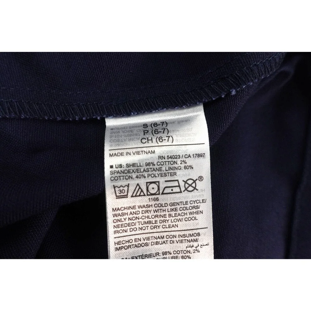 Old Navy Girls Size Small (6-7) Ink Blue Uniform Pleated Skort NWT